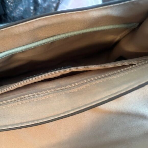 Nanette Lepore Riya Mineral Blue Top Handle crossbody Satchel W/Scarf bag - Picture 4 of 8